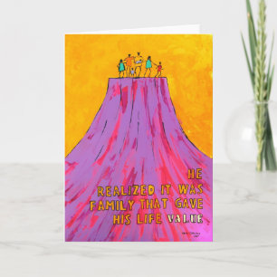 Carte Il a réalisé que c'était la famille qui a donné sa
