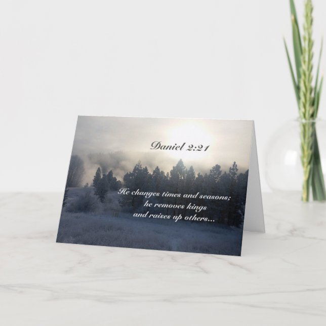 Carte Il change les temps et les saisons, Daniel 2:21 Bi (Devant)