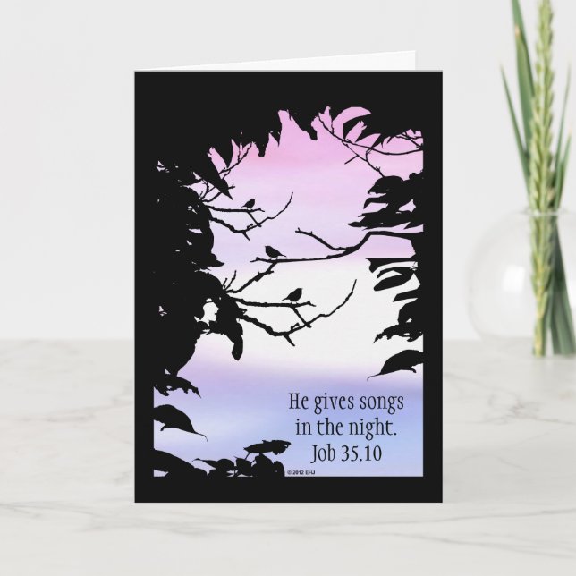 Carte Il donne des chansons pendant la nuit - obtenez la (Devant)