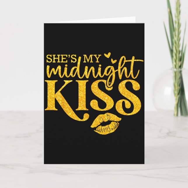 Carte Il Elle Mon Baiser de Minuit Bonne Année Correspon (Devant)