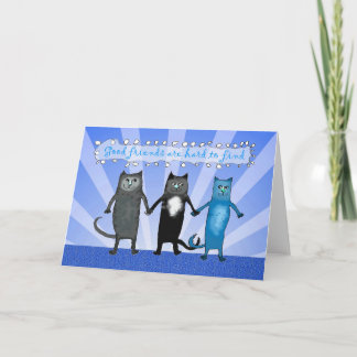 Carte Il est difficile de trouver des amis de chat, de