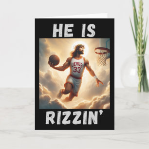 Carte Il est drôle Jésus joue au basket-ball