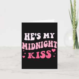 Carte Il est mon baiser de minuit disant couple romantiq