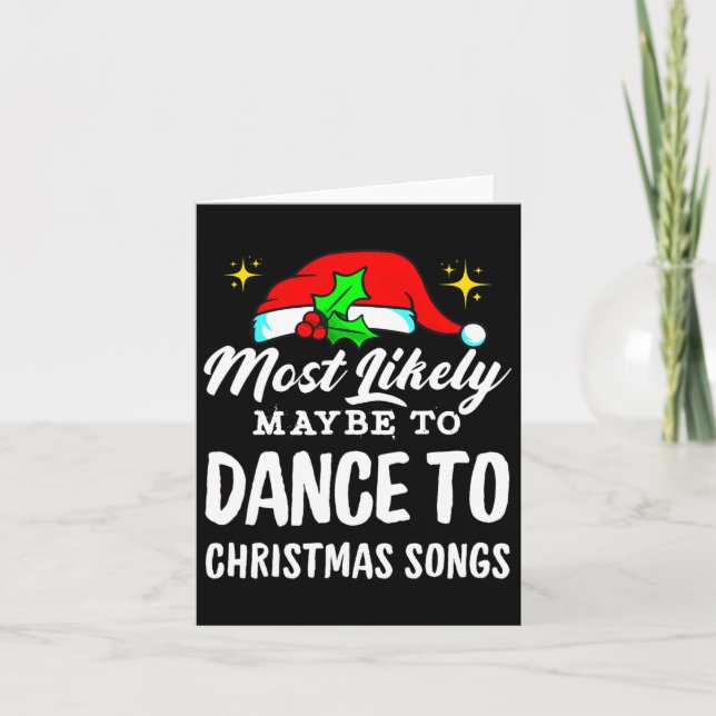 Carte Il Est Probable Que Danser À Des Chansons De Noël  (Devant)