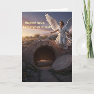 Carte Il est ressuscité comme Il l'a dit Matt 28:5 - Pâq