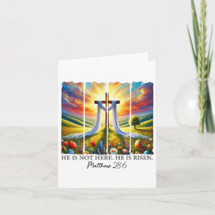 Carte Il Est Ressuscité Croisé Résurrection Jésus Pâques
