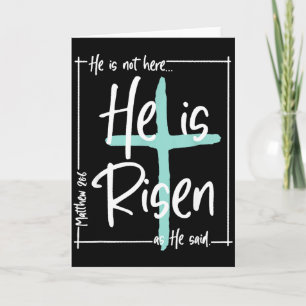 Carte Il Est Ressuscité Croix Chrétienne Jésus Verset Bi