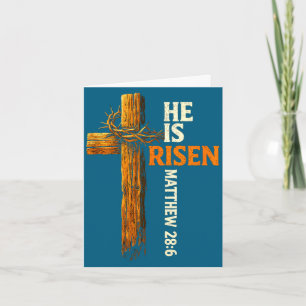 Carte Il est ressuscité croix jésus foi chrétienne relig