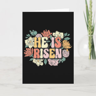 Carte Il Est Ressuscité Floral Chrétien Joyeuses Pâques