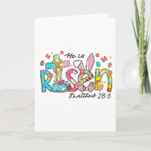 Carte Il est ressuscité Jésus chrétien Joyeuses Pâques E