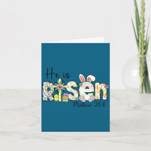Carte Il est ressuscité Jésus chrétien joyeuses pâques f