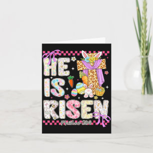 Carte Il est ressuscité Jésus chrétien joyeuses pâques f