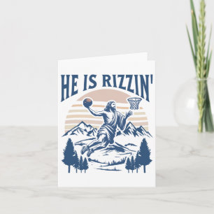 Carte Il Est Ressuscité Rizzin' Pâques Jésus Foi Chrétie
