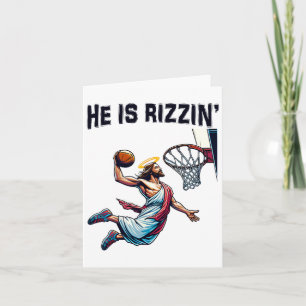 Carte Il est Rizzin Jésus Basket de Pâques pour les enfa