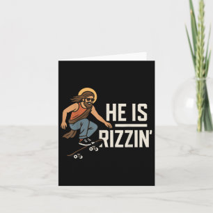 Carte Il Est Rizzin Mème Patineur Jésus, Drôle Christian