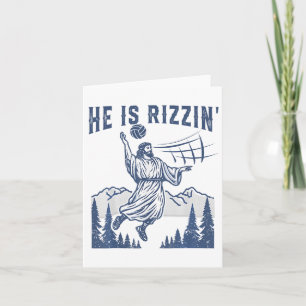 Carte Il Est Rizzin Volleyball Jésus Joyeux Pâques Drôle