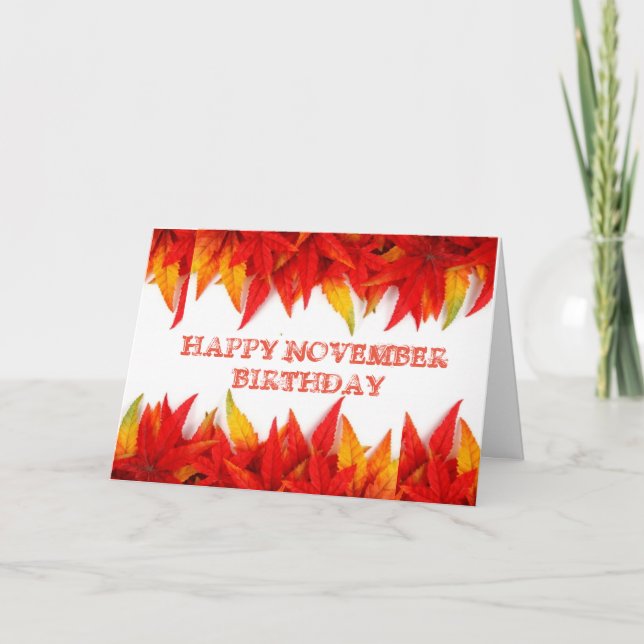 CARTE IL EST TEMPS DE "CÉLÉBRER NOVEMBRE ANNIVERSAIRE" C (Devant)