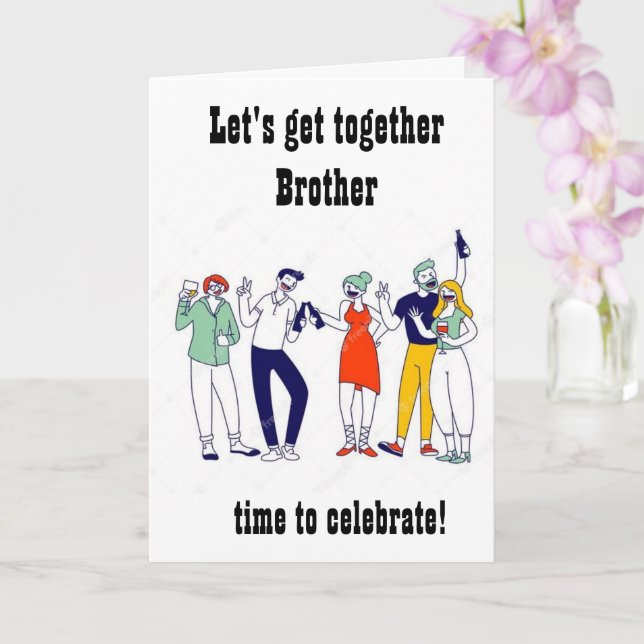 CARTE IL EST TEMPS DE SE RASSEMBLER POUR L'ANNIVERSAIRE  (Orchidée)