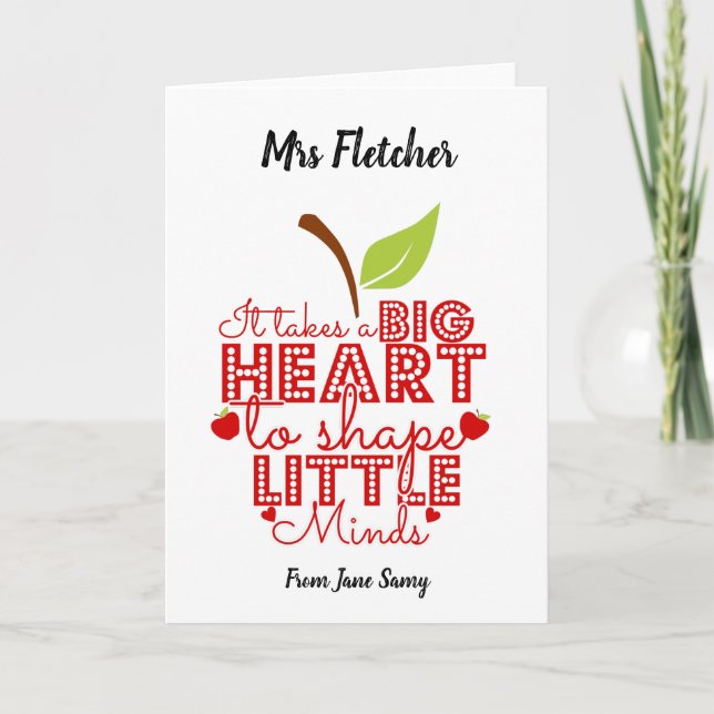 Carte il faut un grand coeur pour former des petits espr (Devant)