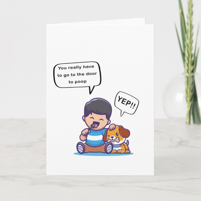 Carte Il Faut Vraiment Aller À La Porte Pour Poser (Devant)