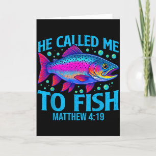 Carte Il m'a appelé à pêcher Matthieu 4_19 Foi Chrétienn