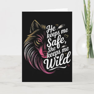 Carte Il me garde en sécurité Elle me garde Amoureux de