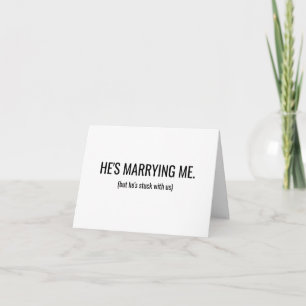 Carte Il me marie avec la proposition de femme de ménage