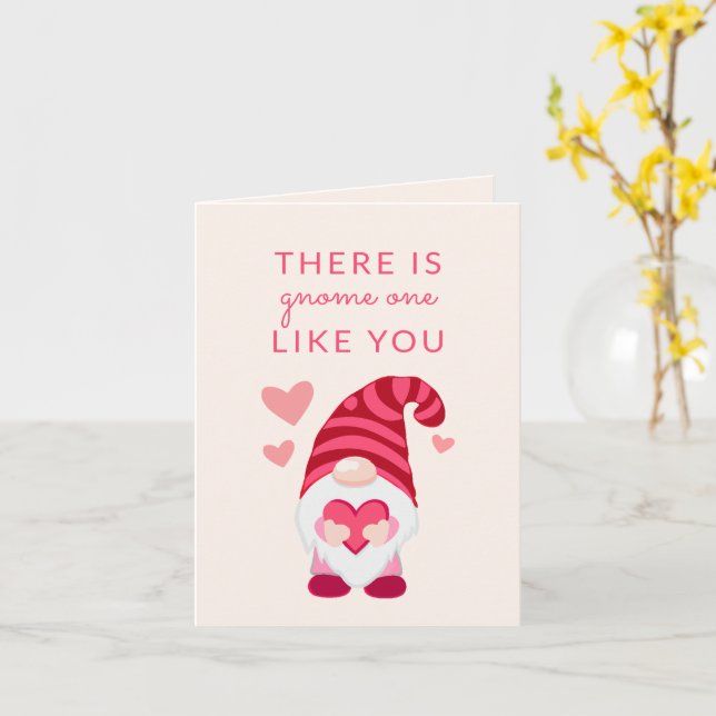 Carte Il n'y a Gnome un comme vous la Saint-Valentin en  (Fleur jaune)
