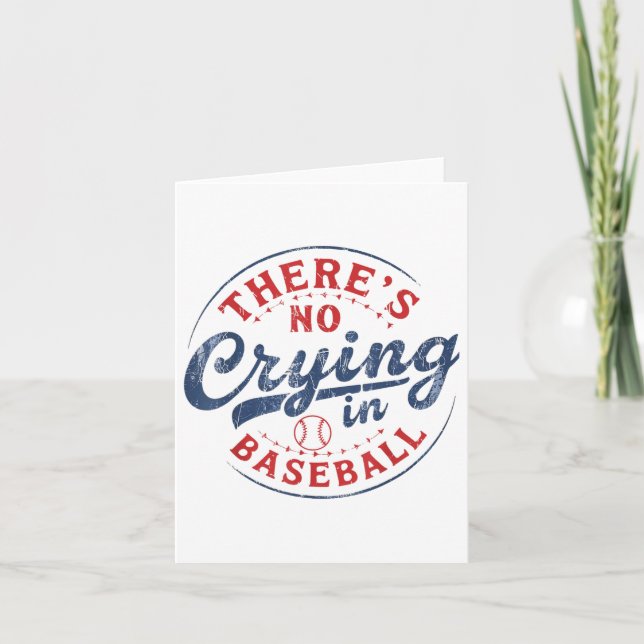 Carte Il N'Y A Pas De Pleurage Dans Baseball Funny Jeu B (Devant)