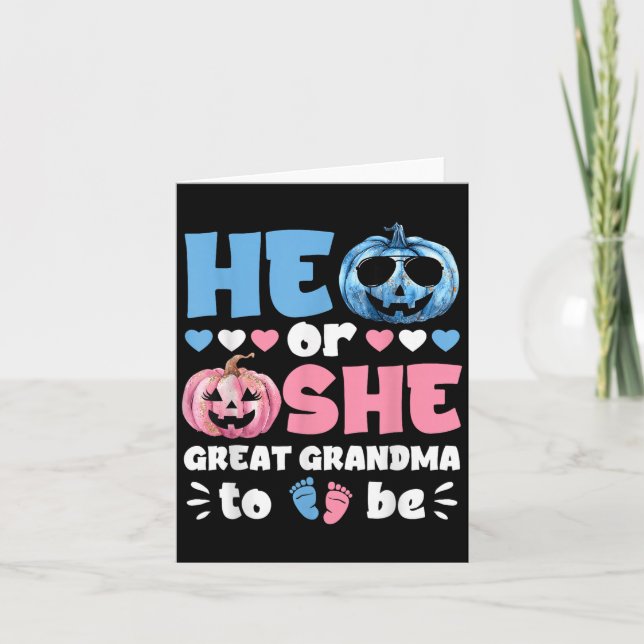 Carte Il Ou Elle Grand Grand Grand-Mère À Être Bébé Genr (Devant)
