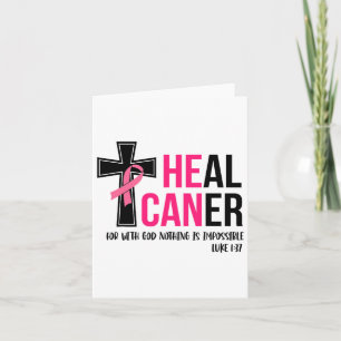 Carte Il peut guérir le cancer Christian Ribbon Cancer d