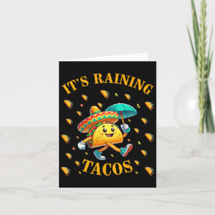 Carte Il pleut Tacos Amoureux Taco Amoureux Enfants Fill