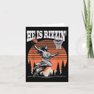 Carte Il Rizzin Funny Jesus Basketball Pâques Christi