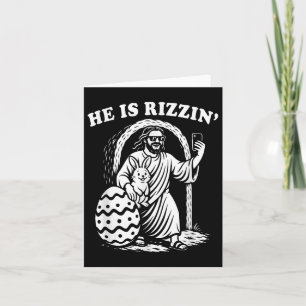 Carte Il Rizzin Funny Rizz Pâques Chrétiennes Pâques