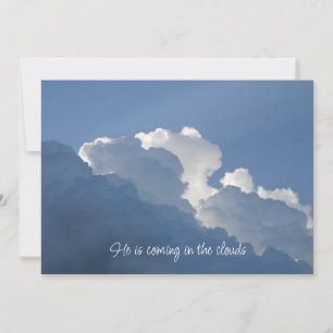 Carte Il vient dans les nuages Citation chrétienne