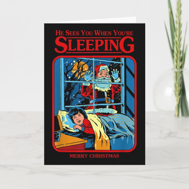 Carte Il vous voit quand vous dormez Joyeux Noël  (Devant)