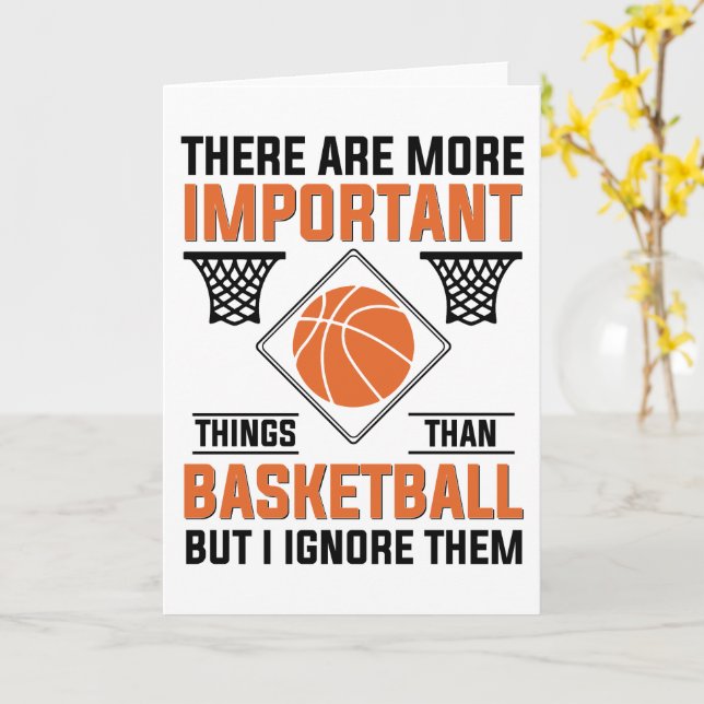 Carte il y a des choses plus importantes que le basket-b (Fleur jaune)