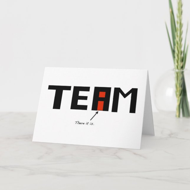 Carte Il y a un i dans "team" (Devant)