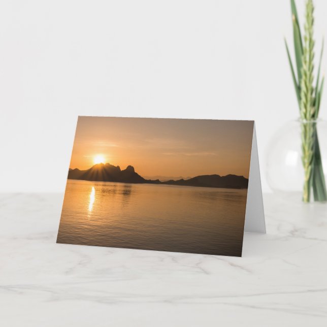 Carte Île de Komodo au coucher du soleil (Devant)