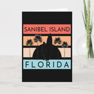 Carte Île de Sanibel Floride Plage Surf Été Vacances