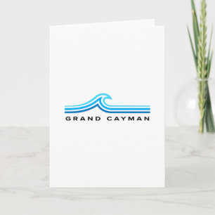 Carte Îles Grand Cayman Vagues Vintage Hommes Femmes Gar