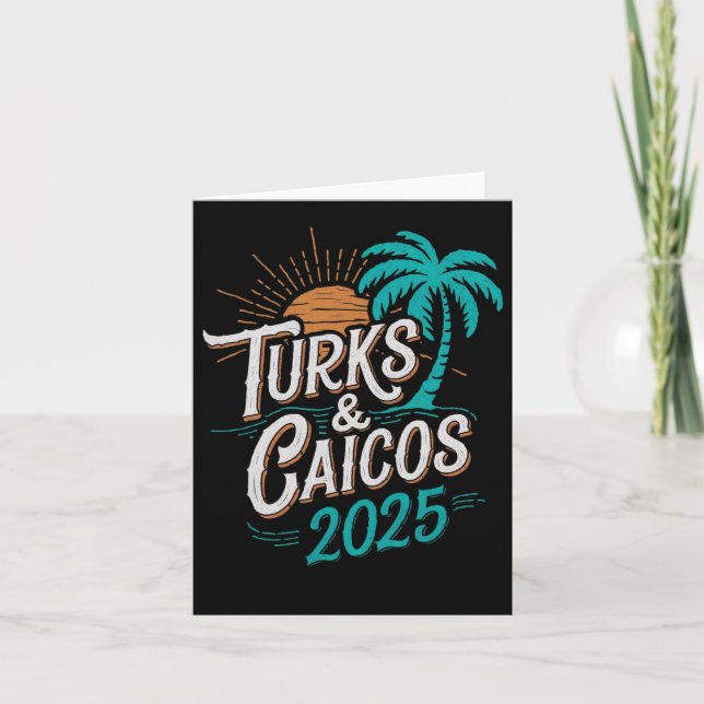 Carte Îles Turques-et-Caïques Souvenirs de vacances 2025 (Devant)