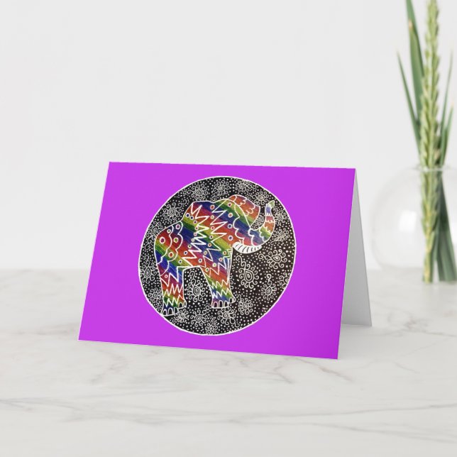 Carte Illumination des éléphants (Devant)