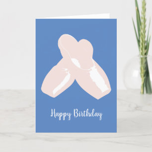 Carte illusima Ballerina Point Chaussures Blue Birthday