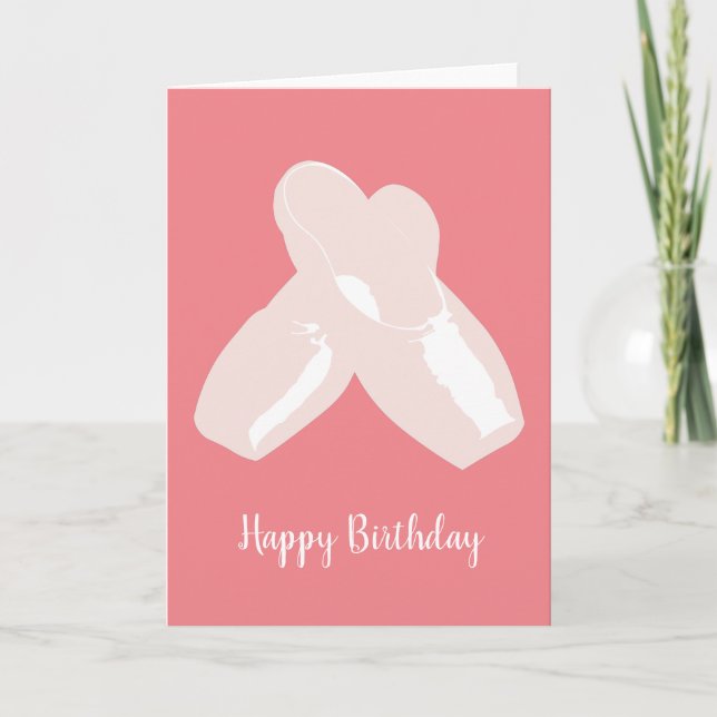 Carte illusima Ballerina Point Chaussures Peach Annivers (Devant)