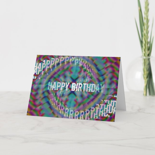 Carte Illusion d'anniversaire absente (Devant)
