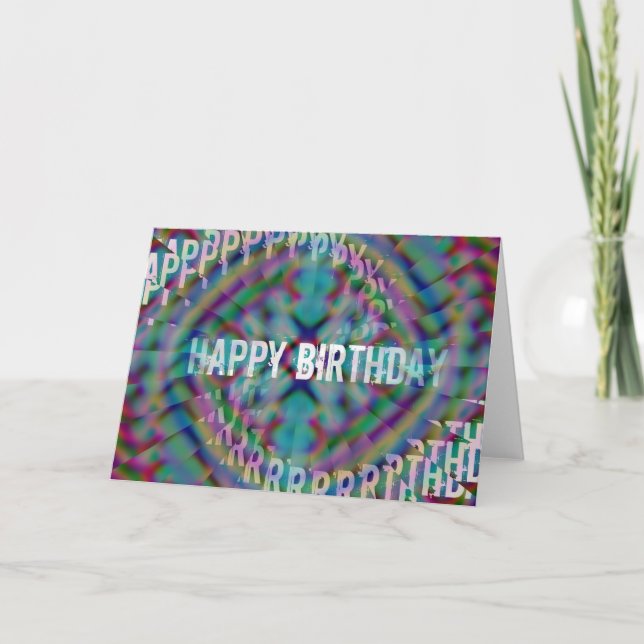 Carte Illusion d'anniversaire absente (Devant)