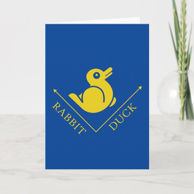 Carte Illusion de lapin de canard (Devant)