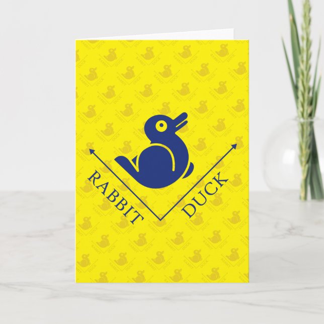 Carte Illusion de lapin de canard (Devant)