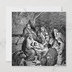 Carte Illustrated Christmas Nativity Scene
